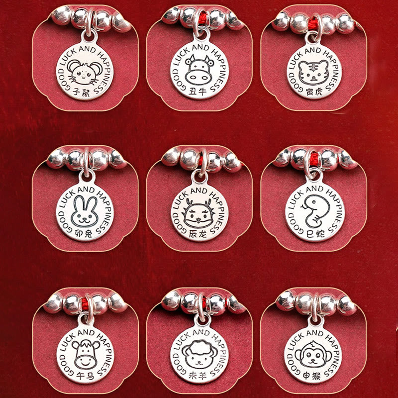 Buddha Stones Chinese Zodiac Kid Red String 999 Sterling Silver Protection Bracelet - image 25