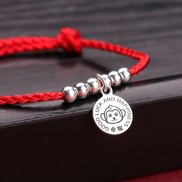 Buddha Stones Chinese Zodiac Kid Red String 999 Sterling Silver Protection Bracelet - image 21