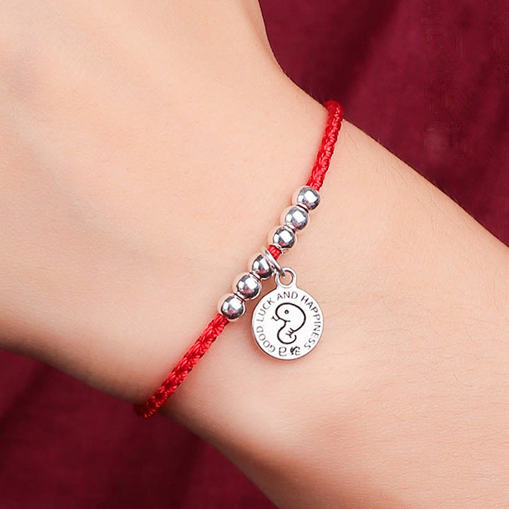 Buddha Stones Chinese Zodiac Kid Red String 999 Sterling Silver Protection Bracelet - image 3