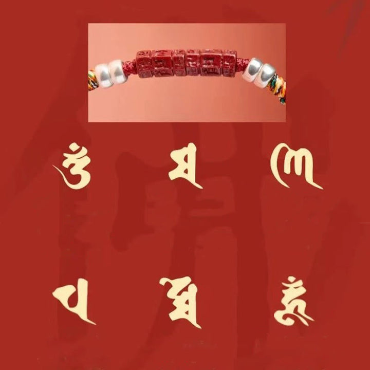 Buddha Stones 925 Sterling Silver Om Mani Padme Hum Cinnabar Blessing Child Adult Bracelet - image 12