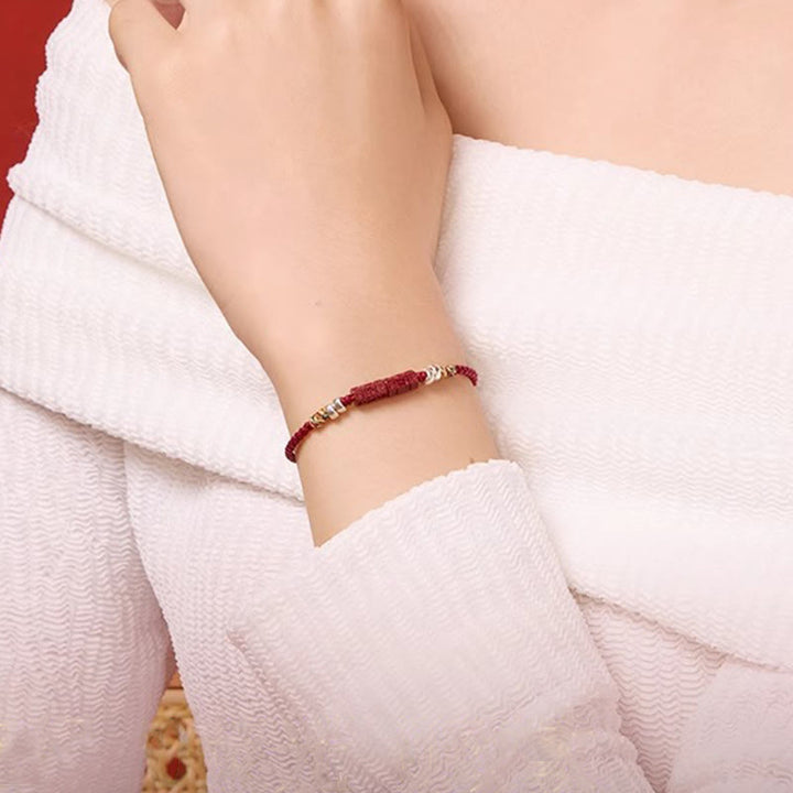 Buddha Stones 925 Sterling Silver Om Mani Padme Hum Cinnabar Blessing Child Adult Bracelet - image 10