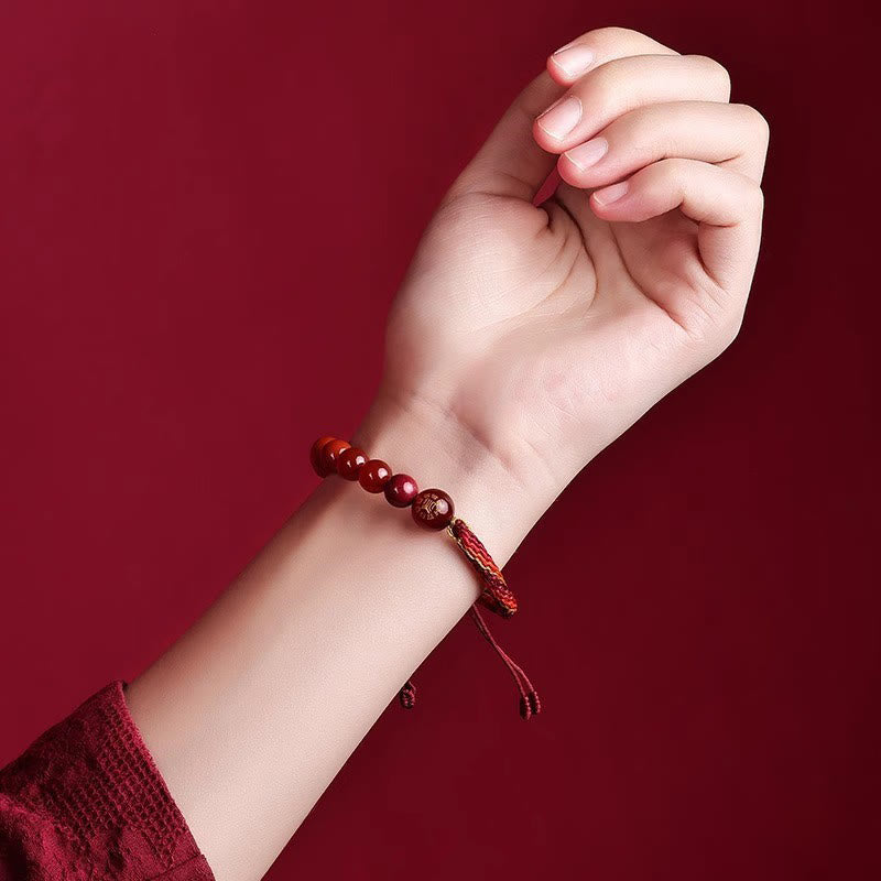 Buddha Stones Five Elements Various Crystal Agate Wealth Reincarnation Knot Braid Bracelet - image 16