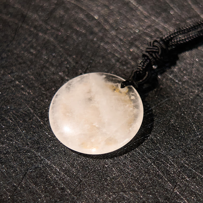 Buddha Stones Swastika Lotus Pattern Natural Various Crystal Black Obsidian Purification Necklace Pendant - image 8
