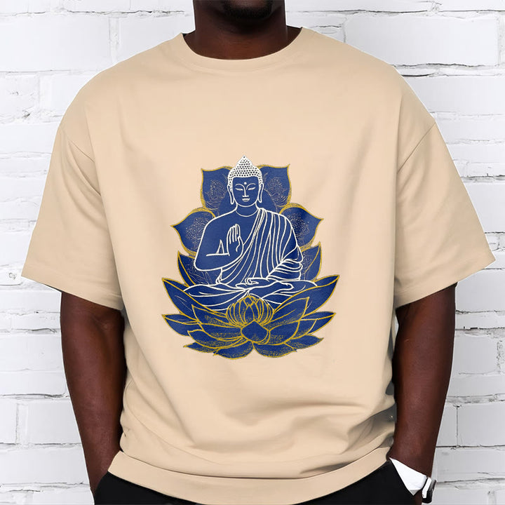 Buddha Stones Buddha Sitting On The Lotus Cotton Tee T-shirt - image 7