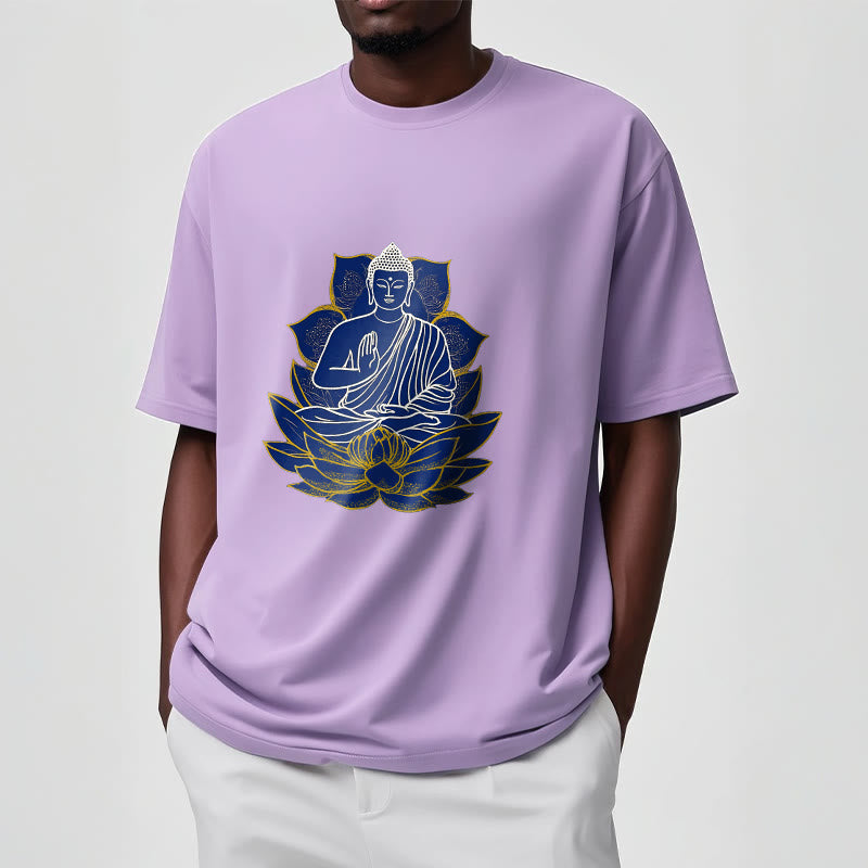 Buddha Stones Buddha Sitting On The Lotus Cotton Tee T-shirt - image 9