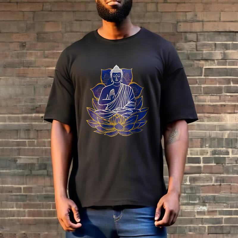 Buddha Stones Buddha Sitting On The Lotus Cotton Tee T-shirt - image 12