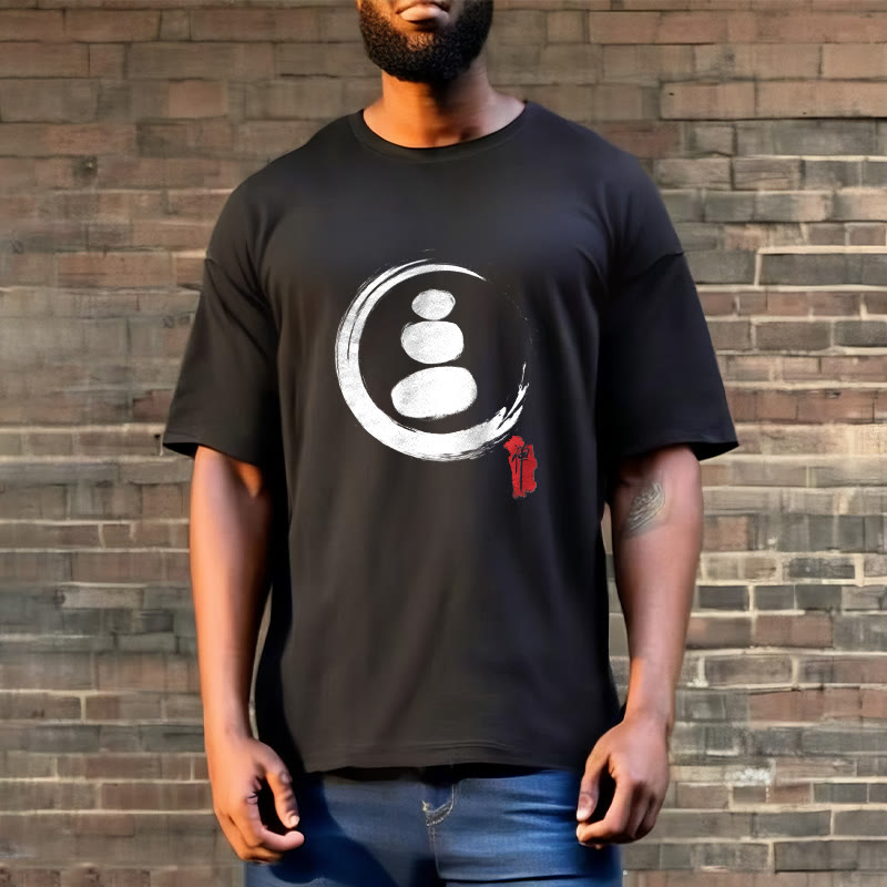 Buddha Stones Zen Circles Cotton Tee T-shirt - image 2