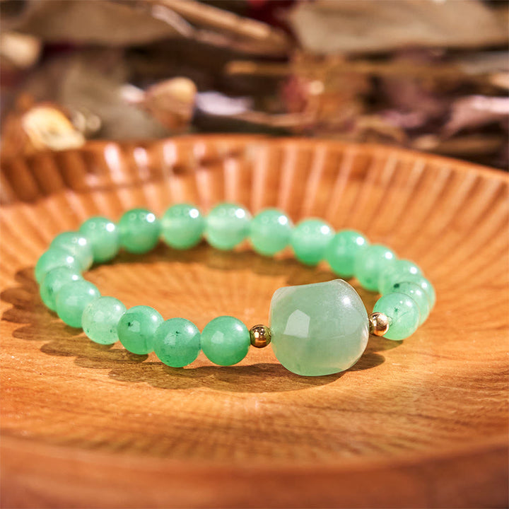 Buddha Stones Amethyst Green Aventurine Rose Quartz Fluorite Cat Head Balance Luck Bracelet - image 7