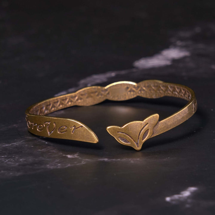 Buddha Stones Fox Head Copper Brass 'Love You Forever' Luck Self Care Bracelet Bangle - image 1