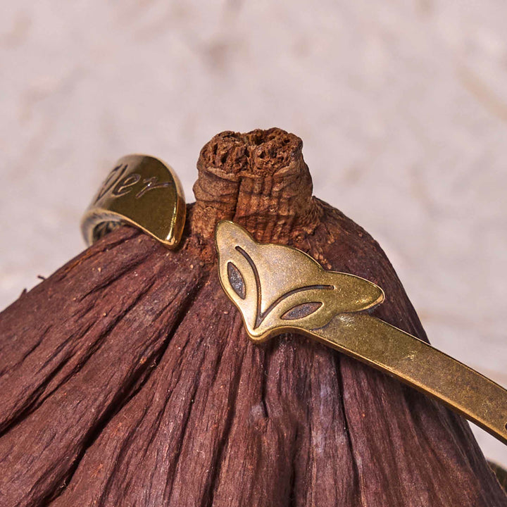 Buddha Stones Fox Head Copper Brass 'Love You Forever' Luck Self Care Bracelet Bangle - image 3