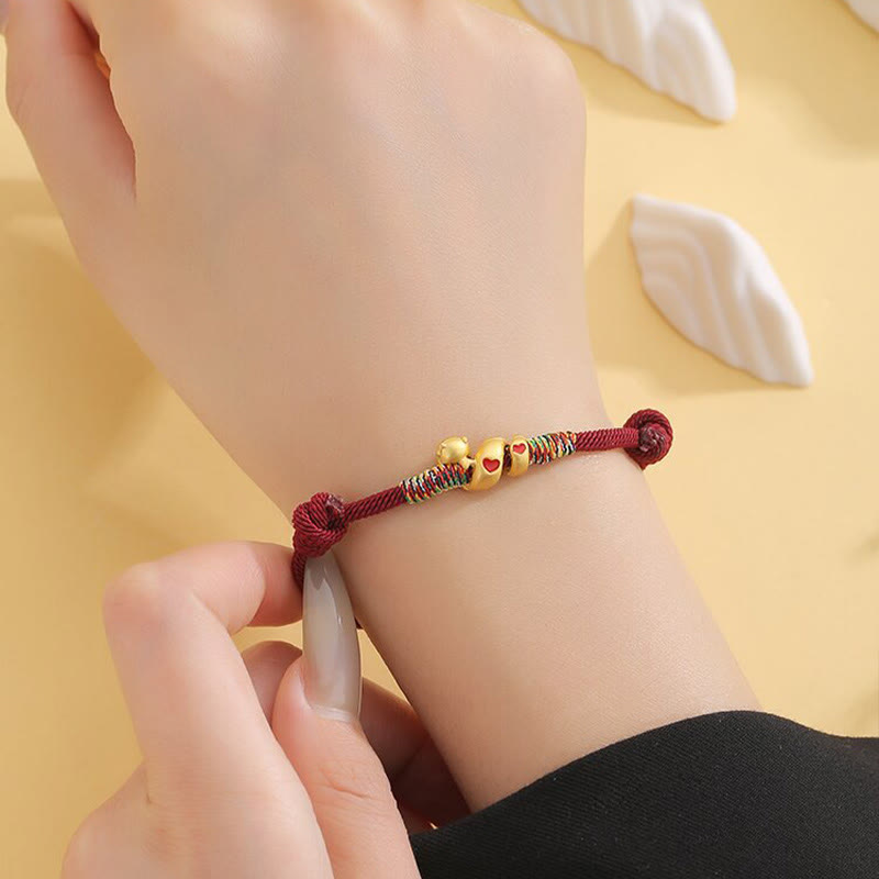 Buddha Stones Red String Copper Alloy Love Year Of The Snake Protection Braided Bracelet - image 4