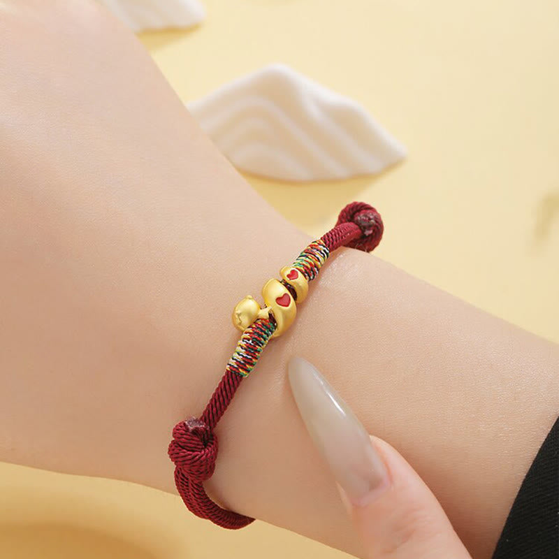 Buddha Stones Red String Copper Alloy Love Year Of The Snake Protection Braided Bracelet - image 8