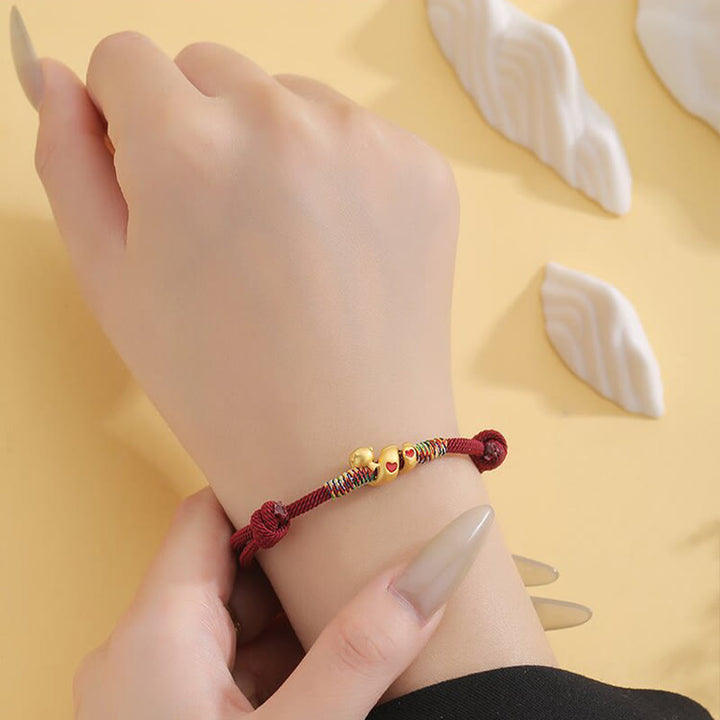 Buddha Stones Red String Copper Alloy Love Year Of The Snake Protection Braided Bracelet - image 7