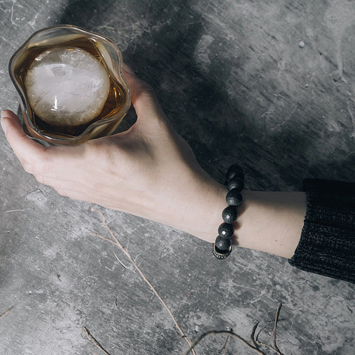 Buddha Stones Matte Frosting Black Onyx Copper Brass Protection Bracelet - image 4