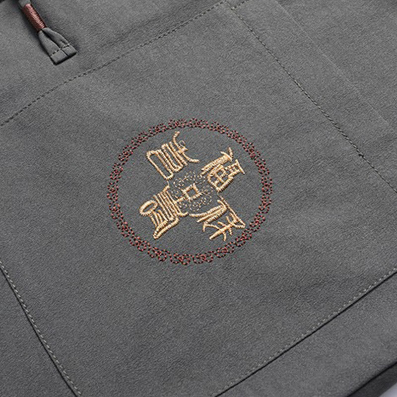 Buddha Stones Chinese New Year Embroidered Fu Tang Suit Hanfu Long Sleeve Top Pants Clothing Men's Set - image 9