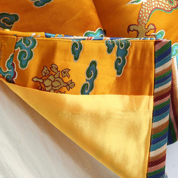 Buddha Stones Chinese New Year Dragon Embroidery Auspicious Clouds Frog-button Tang Suit Men's Jacket Shirt - image 6