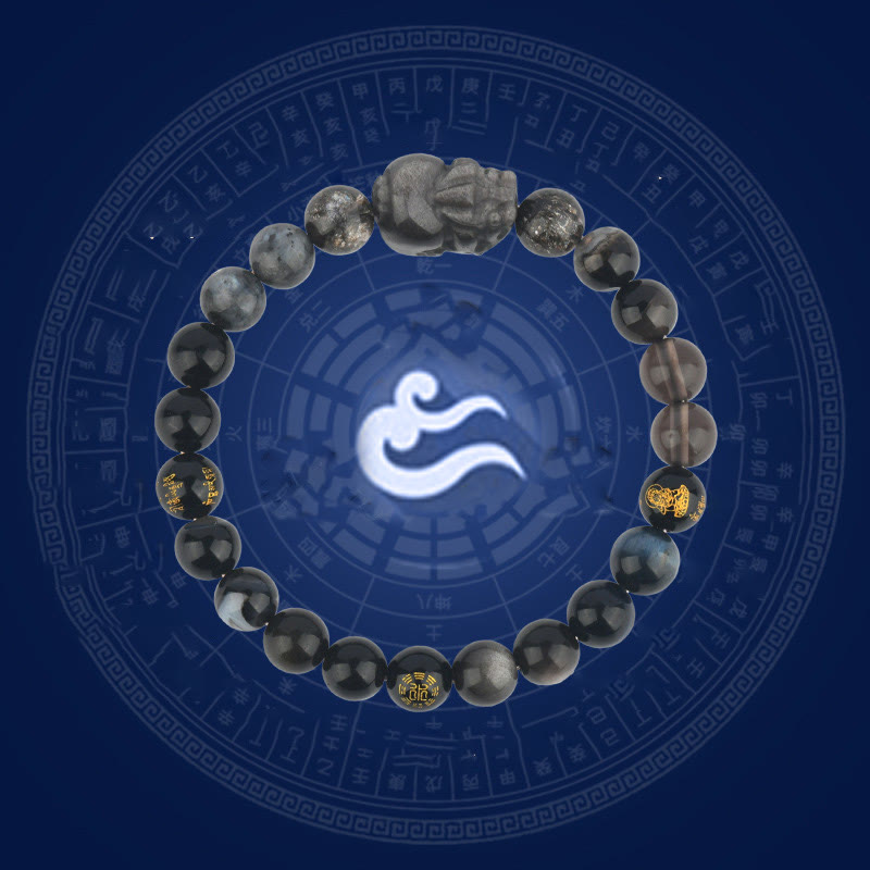 Buddha Stones Five Elements Various Crystal Agate Pixiu Wealth Bracelet - image 14