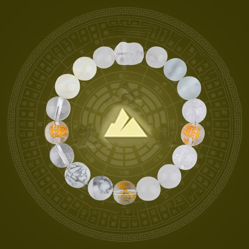 Buddha Stones Five Elements Various Crystal Agate Pixiu Wealth Bracelet - image 3