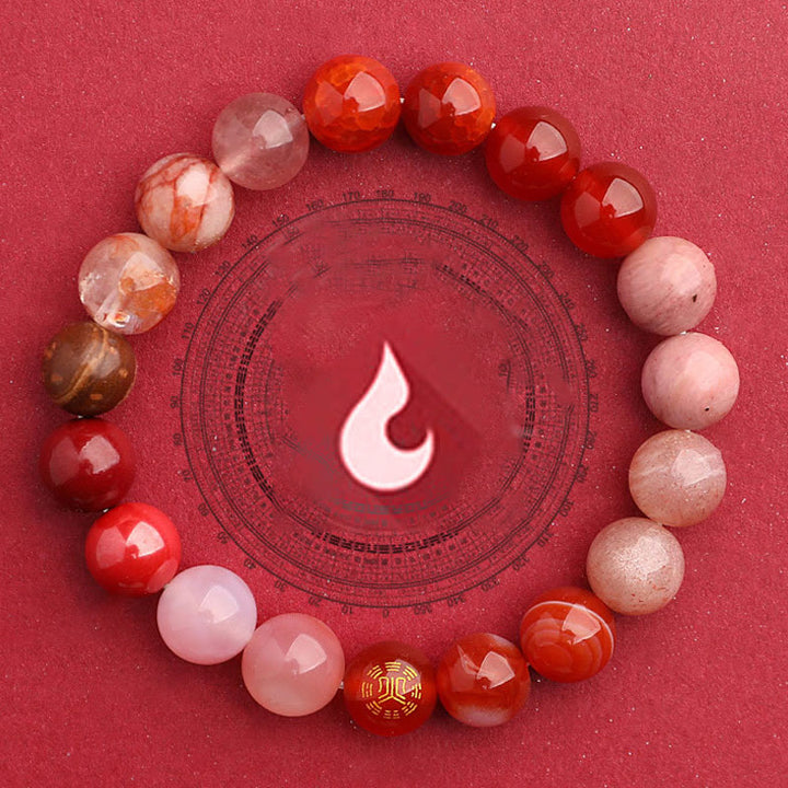 Buddha Stones Five Elements Various Agate Balance Luck Bracelet - image 33