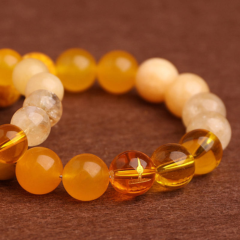 Buddha Stones Five Elements Various Agate Balance Luck Bracelet - image 46