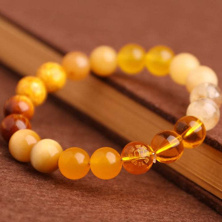 Buddha Stones Five Elements Various Agate Balance Luck Bracelet - image 48
