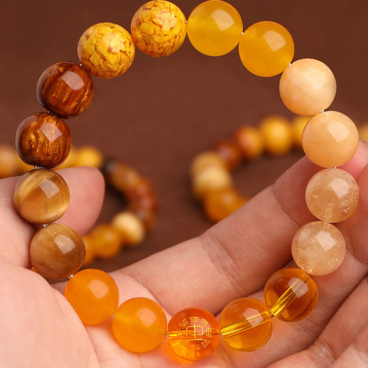Buddha Stones Five Elements Various Agate Balance Luck Bracelet - image 49