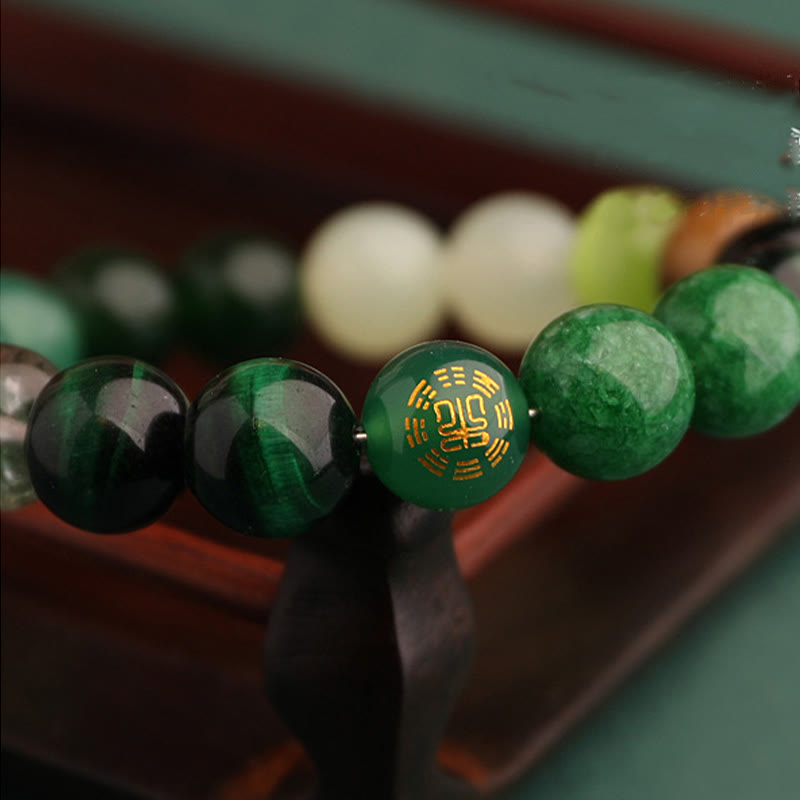 Buddha Stones Five Elements Various Agate Balance Luck Bracelet - image 16