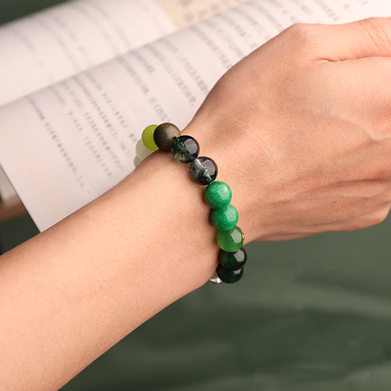 Buddha Stones Five Elements Various Agate Balance Luck Bracelet - image 19