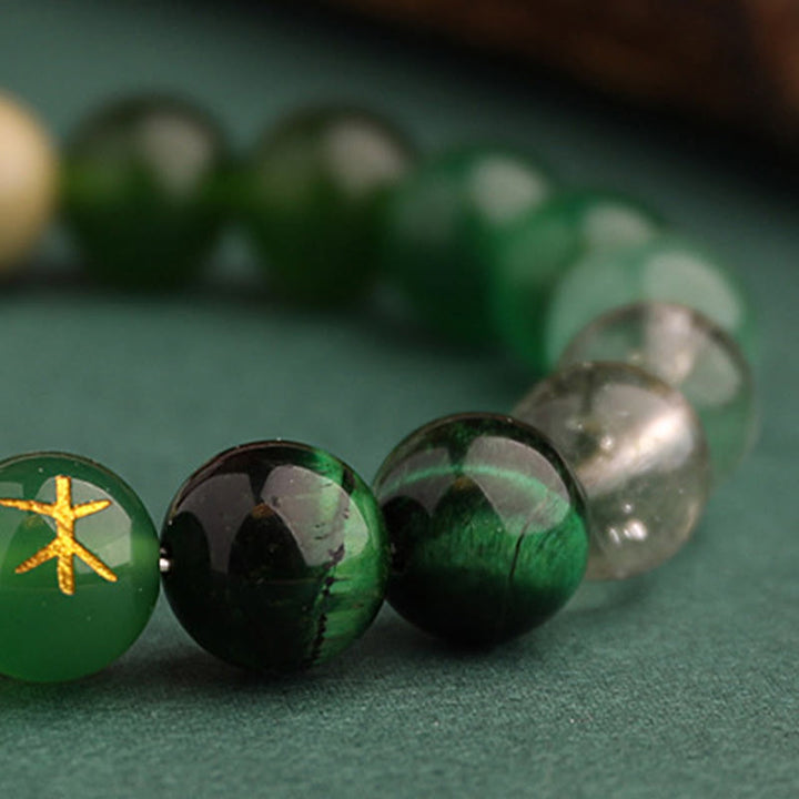 Buddha Stones Five Elements Various Agate Balance Luck Bracelet - image 18