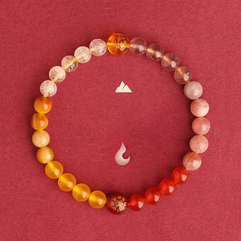 Buddha Stones Five Elements Various Agate Crystal Black Onyx Green Chalcedony Aquamarine Wisdom Bracelet - image 36