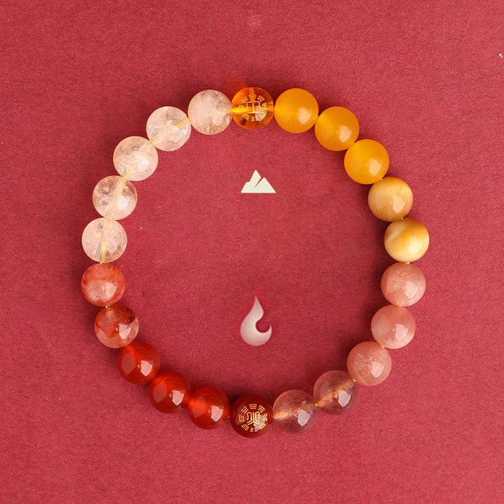 Buddha Stones Five Elements Various Agate Crystal Black Onyx Green Chalcedony Aquamarine Wisdom Bracelet - image 38