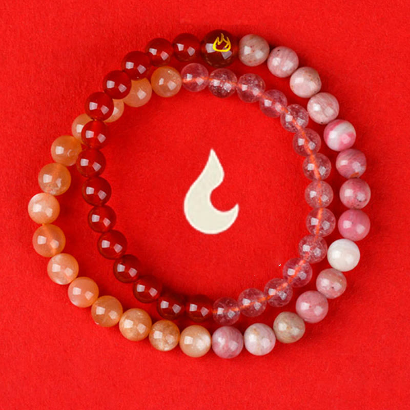 Buddha Stones Five Elements Various Agate Crystal Chalcedony White Crystal White Agate Luck Bracelet - image 24