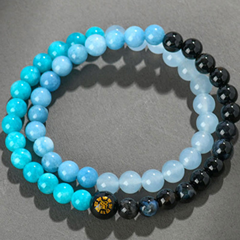 Buddha Stones Five Elements Various Agate Crystal Chalcedony White Crystal White Agate Luck Bracelet - image 17