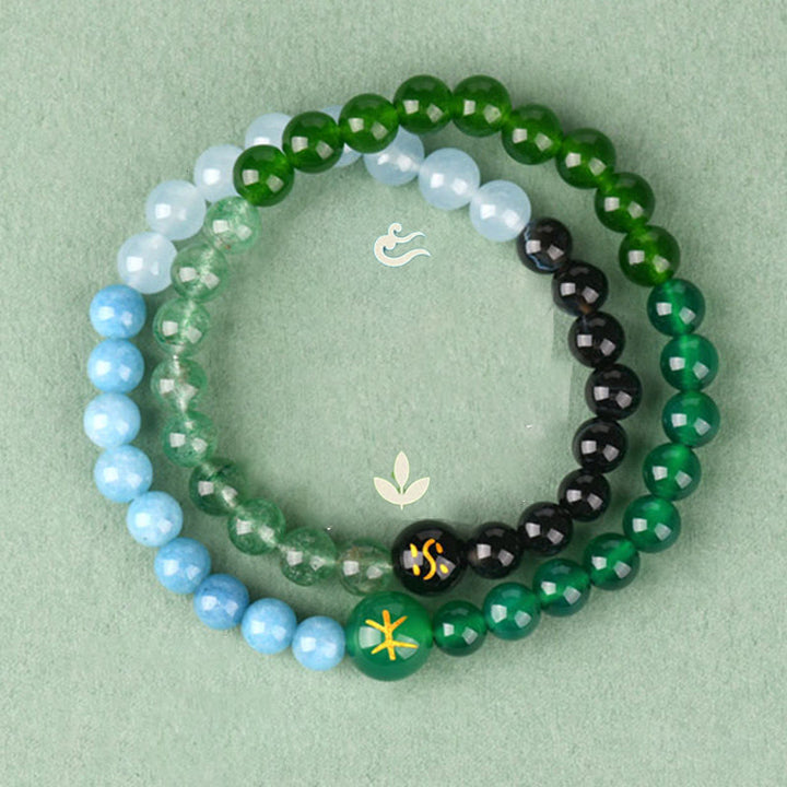 Buddha Stones Five Elements Various Agate Crystal Pearl Black Onyx White Agate White Crystal Luck Bracelet - image 21