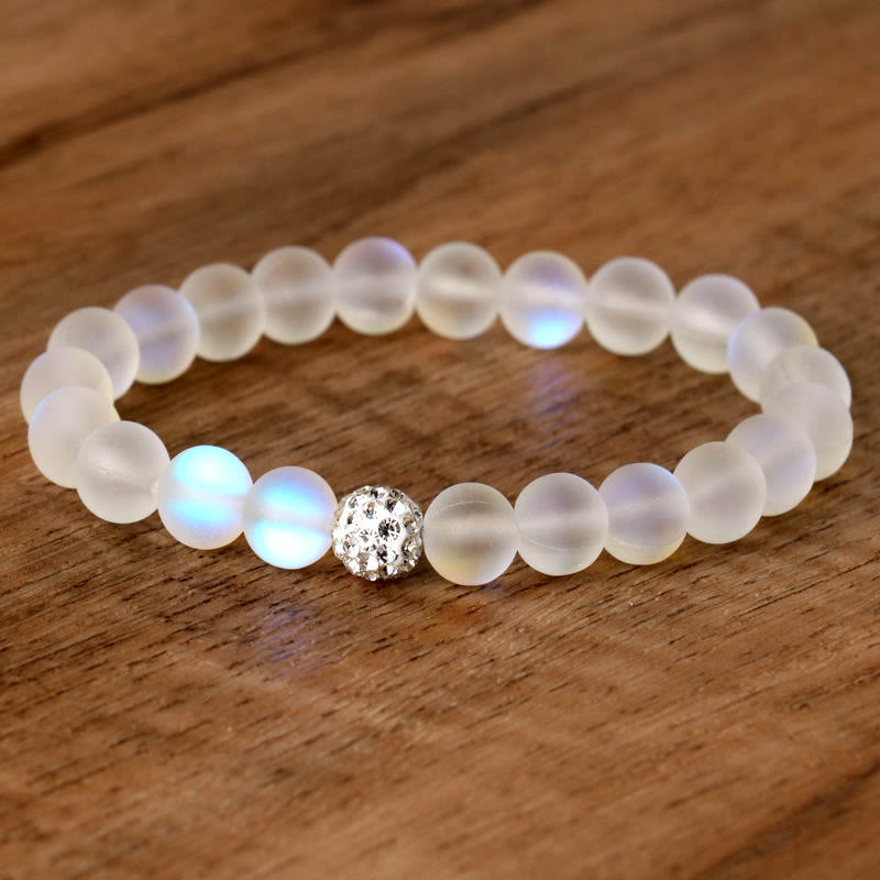 Buddha Stones Glitter Stone Zircon Healing Bracelet - image 2