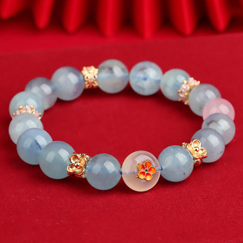 Buddha Stones Five Elements Various Agate Crystal Green Phantom Rutilated Quartz Green Grape Agate Malachite Luck Bracelet - image 15