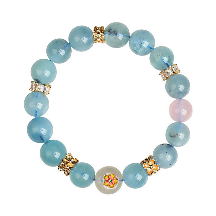 Buddha Stones Five Elements Various Agate Crystal Green Phantom Rutilated Quartz Green Grape Agate Malachite Luck Bracelet - image 16