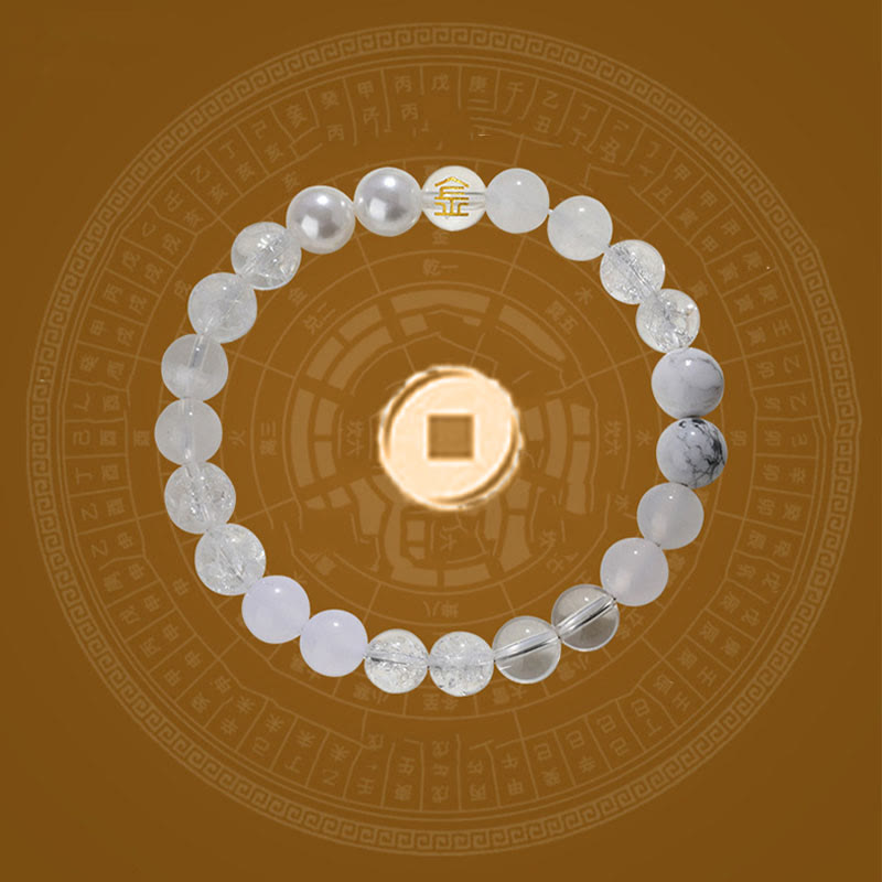 Buddha Stones Five Elements Various Agate Crystal Rutilated Quartz Tiger Eye Yellow Agate Citrine Luck Bracelet - image 12