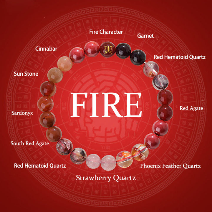 Buddha Stones Five Elements Various Agate Crystal Rutilated Quartz Tiger Eye Yellow Agate Citrine Luck Bracelet - image 26