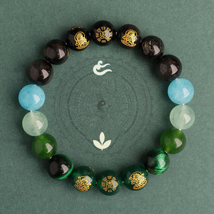Buddha Stones Five Elements Various Agate Crystal South Red Agate Strawberry Quartz Sun Stone Citrine Luck Bracelet - image 18