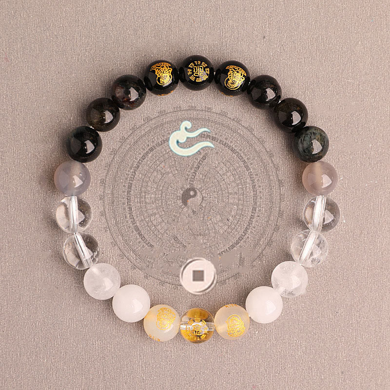 Buddha Stones Five Elements Various Agate Crystal South Red Agate Strawberry Quartz Sun Stone Citrine Luck Bracelet - image 36