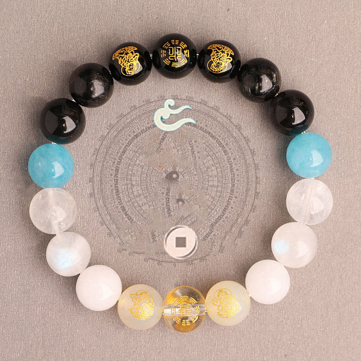 Buddha Stones Five Elements Various Agate Crystal South Red Agate Strawberry Quartz Sun Stone Citrine Luck Bracelet - image 40