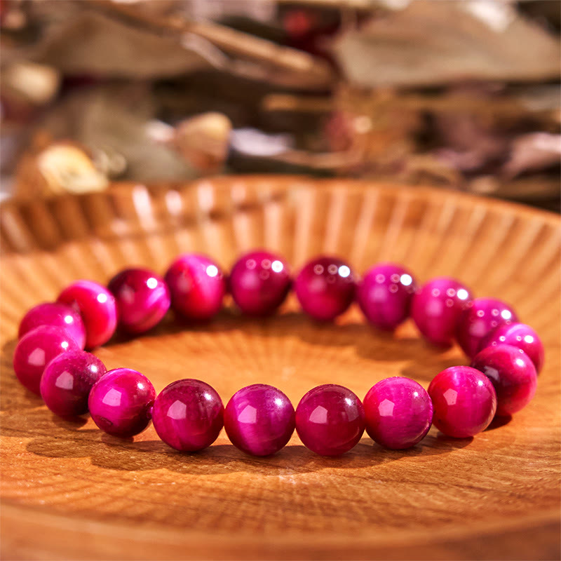 Buddha Stones Red Tiger Eye Calm Bracelet - Red Tiger Eye(Wrist Circumference: 14-16cm) - 12mm - image 0