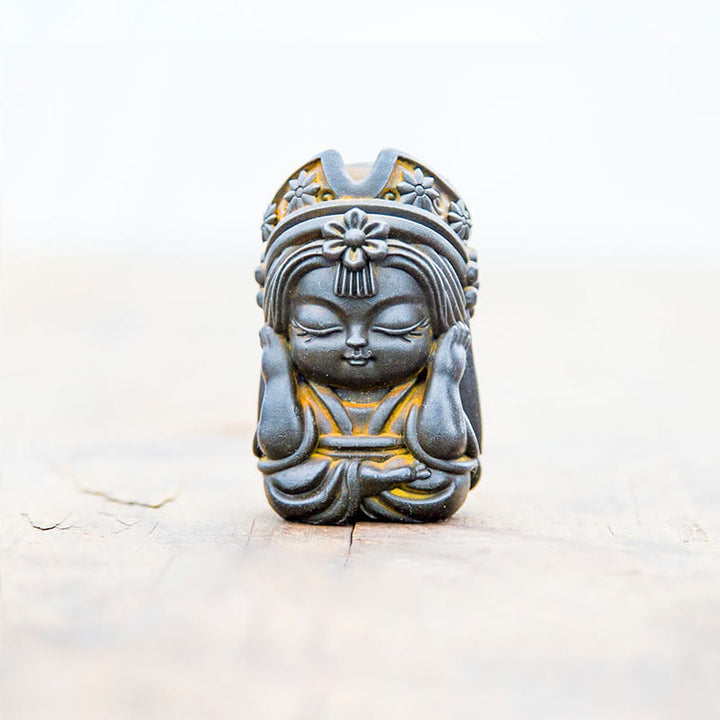 Buddha Stones Handmade Zakiram Iron Powder Rust Cast Resin Statue Zen Home Decoration - Rust Version - Don't Listen 7*4*4cm - image 17