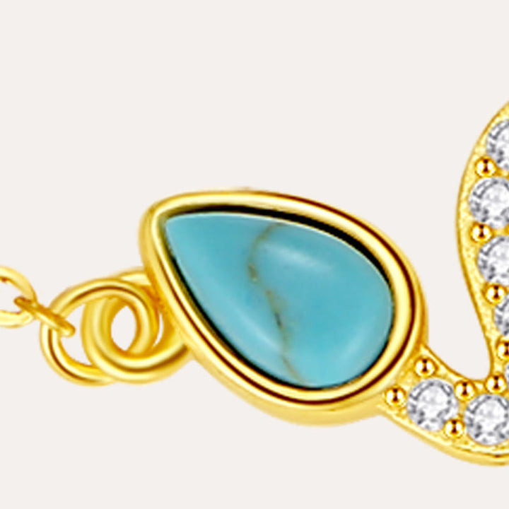 Buddha Stones 925 Sterling Silver Turquoise Opal Year Of The Snake Protection Bracelet - image 2