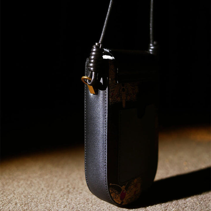 Buddha Stones Retro Flower Butterfly Leaves Branches Song Brocade Shoulder Bag Hangbags - image 5