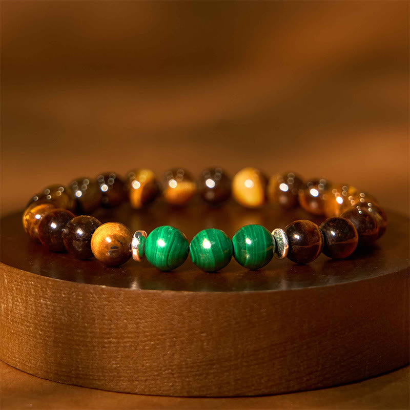 Buddha Stones Tiger Eye Green Tiger Eye Courage Bracelet - Tiger Eye Green Tiger Eye(Wrist Circumference: 14-16cm) - image 0