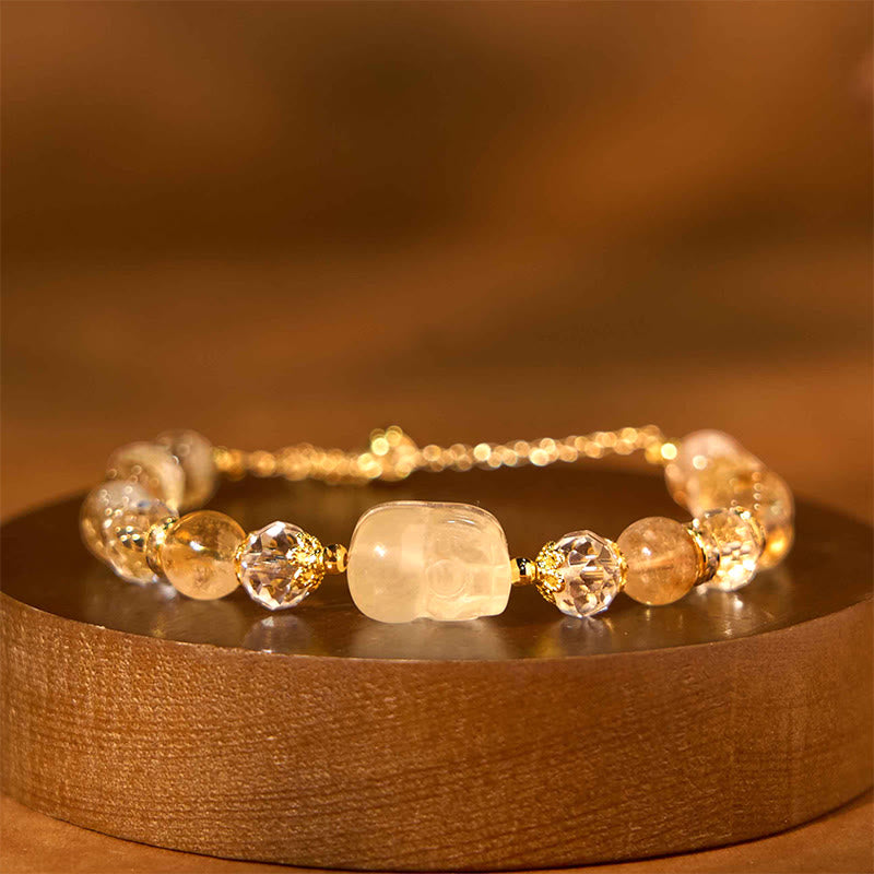 Buddha Stones Natural Citrine Pixiu Prosperity Bracelet - image 1