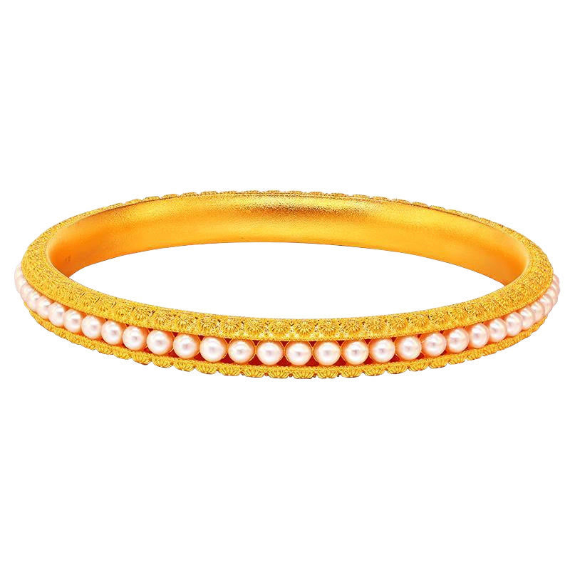 Buddha Stones Copper Pearl Healing Cuff Half Bracelet Bangle - image 21