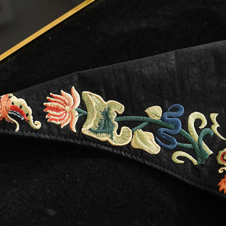Buddha Stones Fish Flower Phoenix Embroidery Xiangyunsha Silk Shoulder Bag - image 11